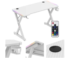Huzaro Hero 2.3 RGB Gaming Desk baltas