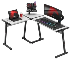 Meester Group Sp. z o.o. Hero 6.0 Baltas 147 cm corner gaming desk