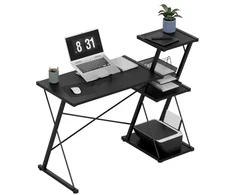 Meester Group Sp. z o.o. Leader 3.5 Juodas 116 cm desk with shelves