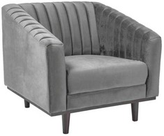 Signal Meble Fotelis Signal ASPREY 1 VELVET, pilkas