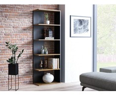 Signal Meble Pastatoma lentyna CORNER 170x60 cm, ąžuolo/juoda