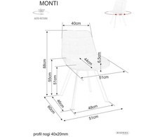 Signal Meble Kėdė Monti Velvet, pilka