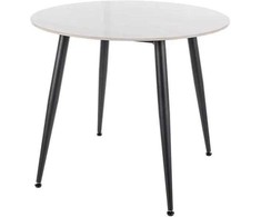 Signal Meble Valgomojo stalas SIGNAL Rion 90x90x76 cm, balta/juoda