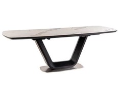 Signal Meble Valgomojo stalas ARMANI CERAMIC, 160 x 90 cm, balta/juoda