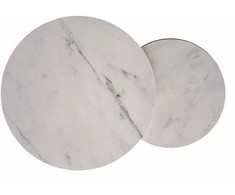 Signal Meble Kavos staliukų rinkinys Signal DION Balta Marble/Juoda
