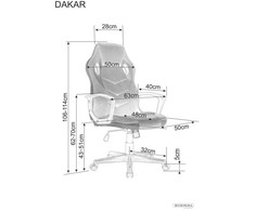 Signal Meble Biuro kėdė DAKAR, juoda/raudona