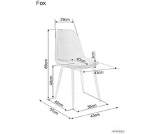 Signal Meble Signal Pilku audiniu apmušta kėdė virtuvei ir valgomajam FOX