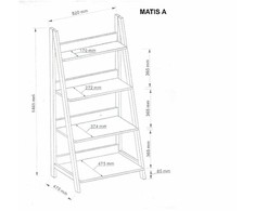 Signal Meble Pastatoma lentyna Signal MATIS A, ąžuolo
