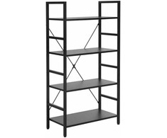 Signal Meble Pastatoma lentyna Loft R4, 60x30x115 cm, juoda