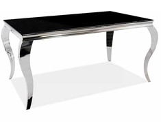 Signal Meble Valgomojo stalas PRINCE, 150 x 90 cm, juoda/chromo