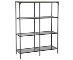 Signal Meble Pastatoma lentyna Lex A, 100x36x136 cm, juoda/ąžuolo
