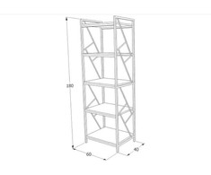 Signal Meble Pastatoma lentyna TABLO R5, 60 cm, ąžuolo/juoda