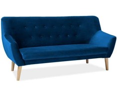 Fotelis Signal Meble Sofa NORDIC 3 VELVET, tamsiai mėlyna