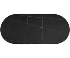 Signal Meble Valgomojo stalas Gaston Ceramic 140, 140 x 80 cm, juoda