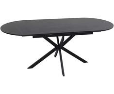 Signal Meble Valgomojo stalas Gaston Ceramic 140, 140 x 80 cm, juoda