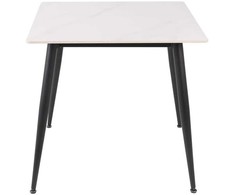 Signal Meble Valgomojo stalas SIGNAL Rion 80x80x76 cm, balta/juoda