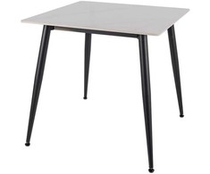 Signal Meble Valgomojo stalas SIGNAL Rion 80x80x76 cm, balta/juoda