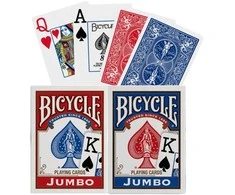 BICYCLE RIDER JUMBO žaidimo kortos – 2 kaladės