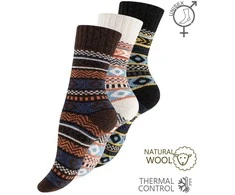 Vca Textil Norvegiškos vilnonės kojinės , unisex, Hygge, 3 poros