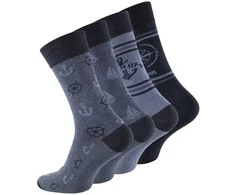 Vca Textil Vyriškos klasikinės medvilninės kojinės N2158, 4 poros