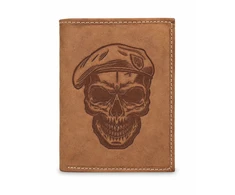 Vyriška odinė piniginė SKULL ALWAYS WILD 669