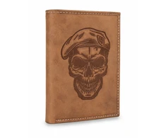 Vyriška odinė piniginė SKULL ALWAYS WILD 669