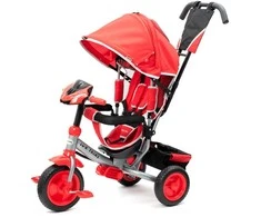 Baby Mix Lux Trike raudonas triratukas su LED lemputėmis