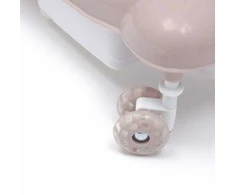 Baby Mix vaikštynė su vairu ir rožinės spalvos silikoniniais ratukais