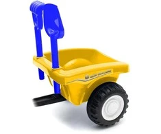 Baby Mix New Holland geltonas traktorius su traktoriumi ir įrankiais