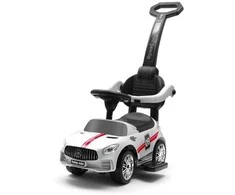 Baby Mix RACER baltas kūdikių šokinukas su garsu ir kreiptuvu