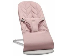 BabyBjorn Bliss - vaikiškas gultas | Austi žiedlapių antklodė Dusty Rožinė