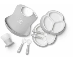 BabyBjorn Dinnerware - komplektas do karmienia 8 dalys | Pilkas