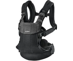 BabyBjorn Harmony Mesh 3D - ergonomiška nešioklė naujagimiams ir kūdikiams | Juoda