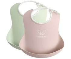 BABYBJORN minkšti seilinukai 2vnt. Pudra Žalias / Powder Rožinė