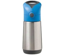 b.box - termo buteliukas su šiaudeliais 350ml | Mėlynas skalūnas