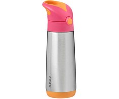b.box - termo buteliukas su šiaudeliais 500ml | Braškių kokteilis