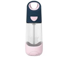 B.BOX - Tritano buteliukas su šiaudeliu 450 ml, indigo rožinis