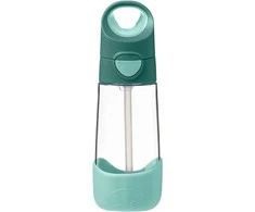 B.BOX BB500307 Tritan buteliukas su šiaudeliais 450 ml Emerald Forest