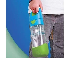 Gertuvė B.BOX - Tritano buteliukas su šiaudeliu 450 ml, mėlynas skalūno spalvos