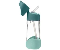 B.BOX BB500307 Tritan buteliukas su šiaudeliais 450 ml Emerald Forest