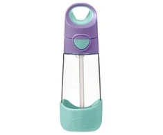 B.BOX BB500303 Tritan buteliukas su šiaudeliu 450 ml Lilac Pop