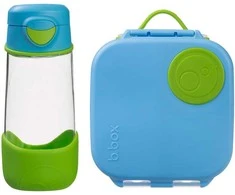 B.box Mini Lunchbox - vaikiškas pusryčių indelis 1l, rinkinys su buteliuku | Vandenyno brizas