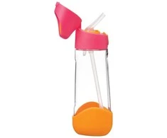 B.BOX BB00221 Tritan vandens butelis su šiaudeliu 600 ml braškių kokteilis