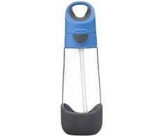 B.BOX BB00224 Tritan vandens butelis su šiaudeliu 600 ml mėlynas skalūnas