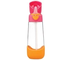 B.BOX BB00221 Tritan vandens butelis su šiaudeliu 600 ml braškių kokteilis