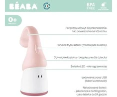BEABA NAKTINĖ BELAIDĖ LEMPA ŽIBINTAS, ROŽINĖ