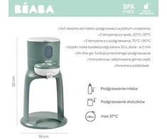 BEABA BIB EXPRESSO MIŠINUKO RUOŠIMO APARATAS IR ŠILDYTUVAS, EUCALYPTUS Žalias