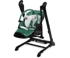 Caretero Maitinimo kėdutė - kūdikio sūpynės Indigo 2in1, juoda/žalia