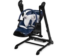 Caretero Maitinimo kėdutė - kūdikio sūpynės Indigo 2in1, juoda/tamsiai mėlyna