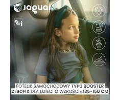 Automobilinė kėdutė Caretero JAGUAR I-SIZE, 125-150 cm, Juodas